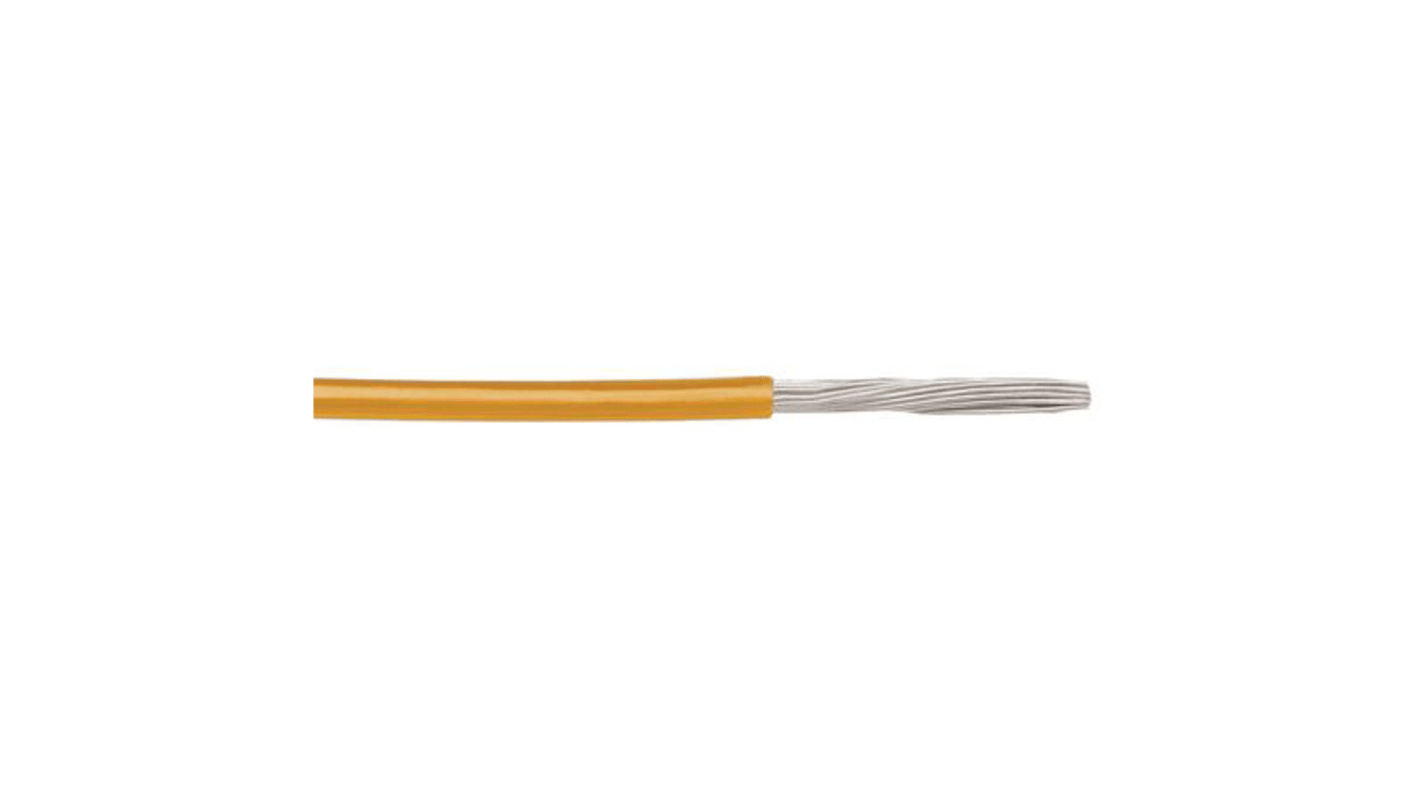 RS PRO Orange 0.75 mm² Equipment Wire, 18 AWG, 24/0.2 mm, 500m, PVC Insulation