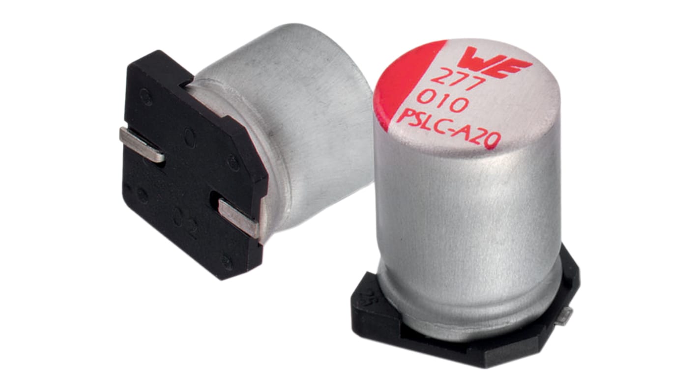 875075561005 Wurth Elektronik 100μF Surface Mount Polymer Capacitor