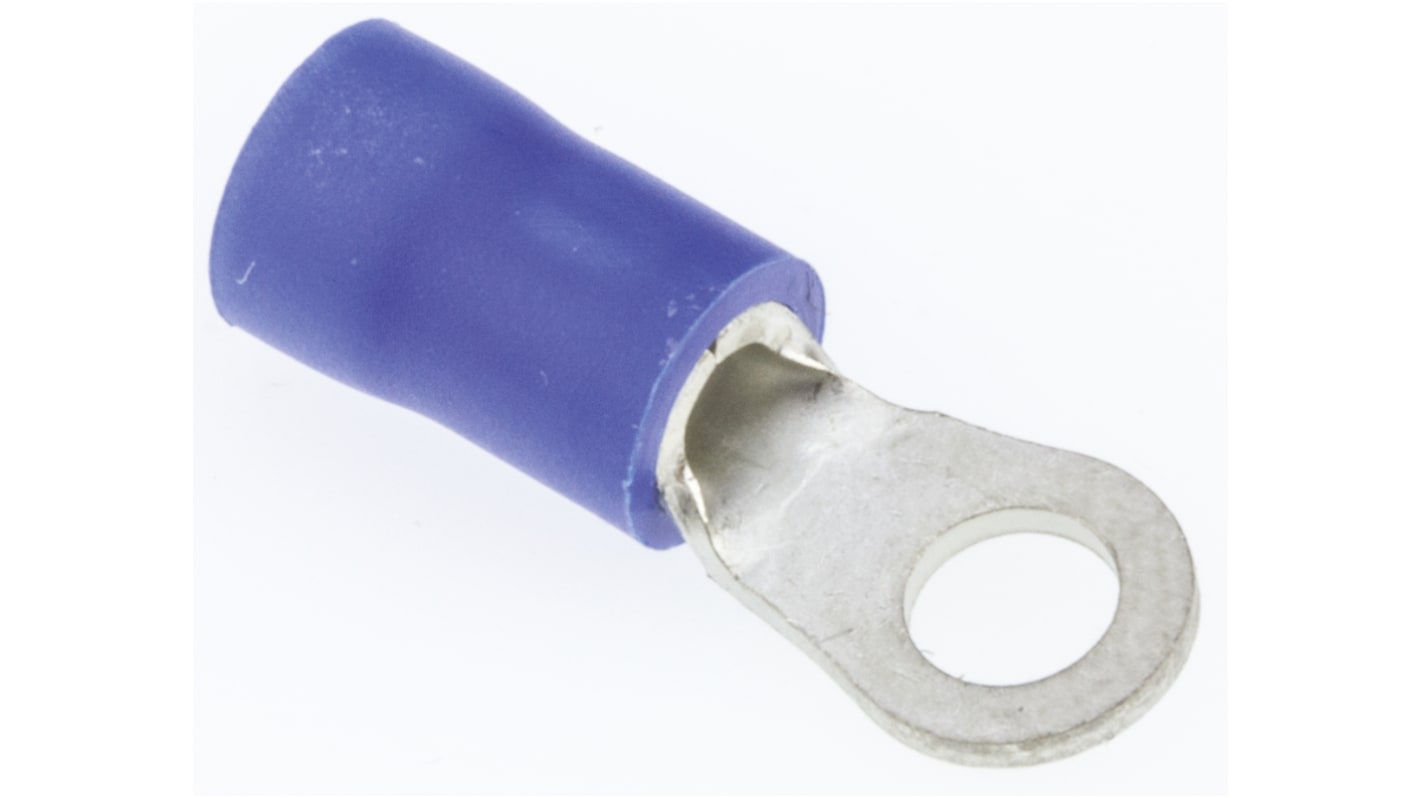 JST, R Insulated Ring Terminal, 3.5mm Stud Size, 1mm² to 2.6mm² Wire Size, Blue