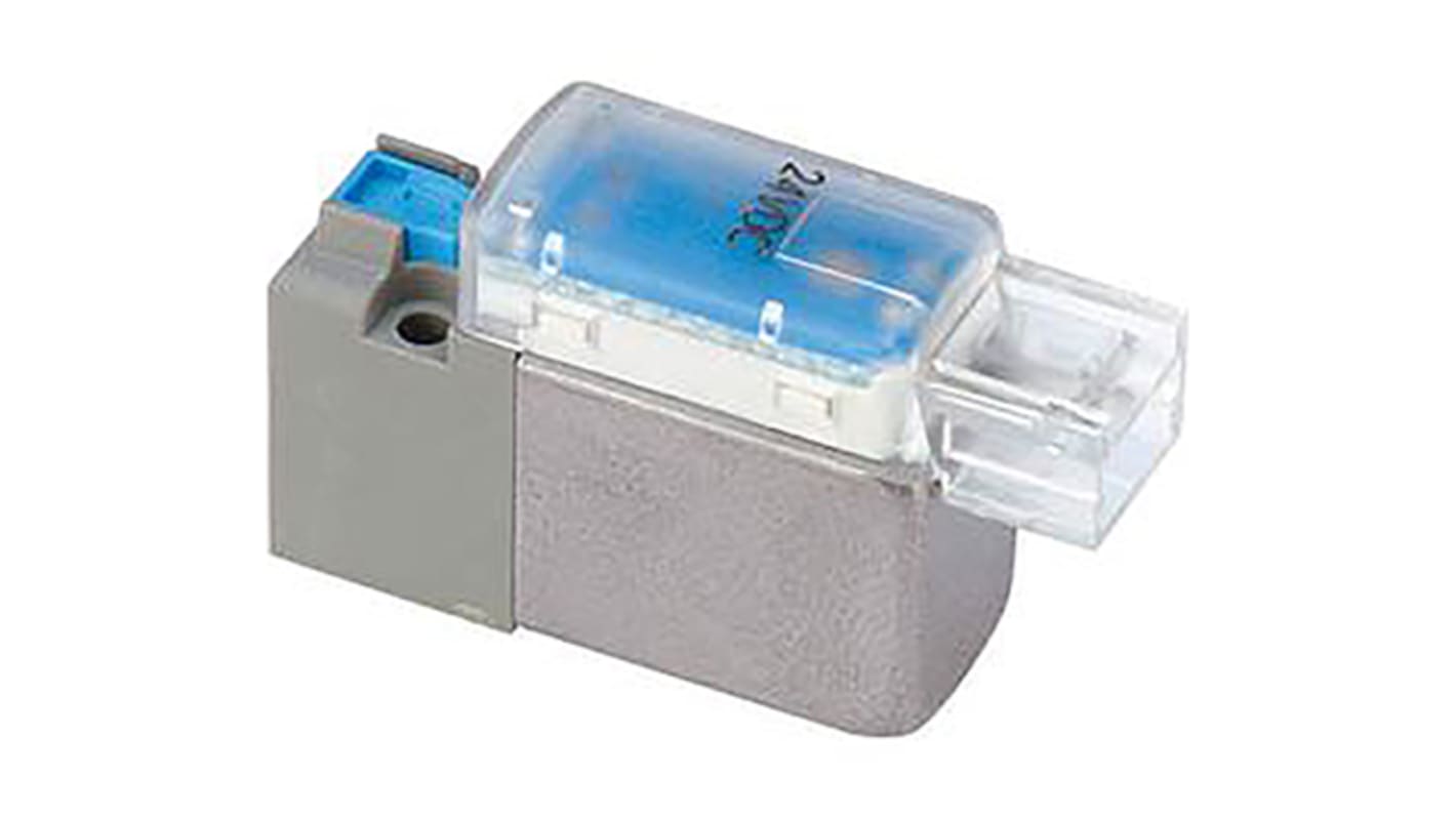 Elettrovalvole per pneumatica SMC, funzione 3, azionamento Solenoide/Molla, 24V cc