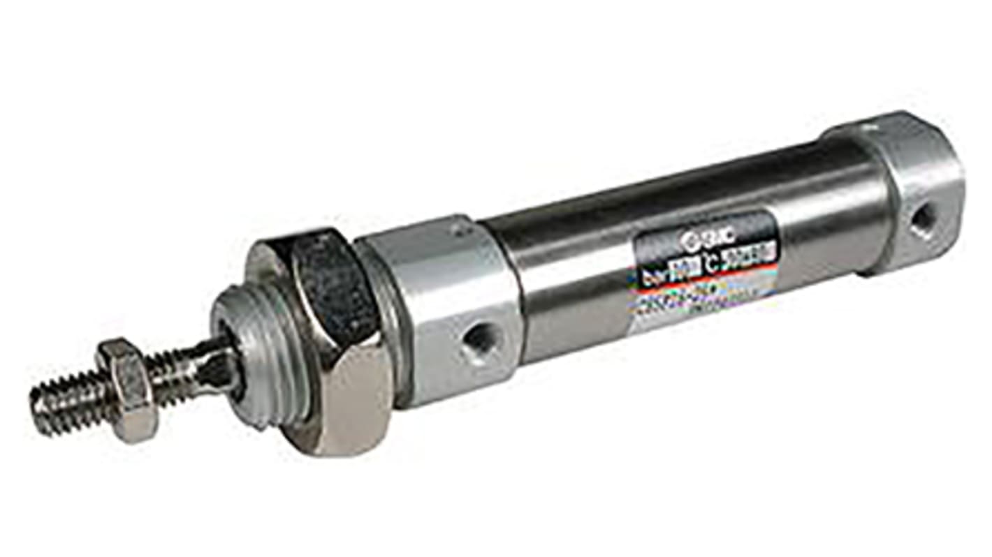 SMC CD85 Pneumatikzylinder einfachwirkend, Bohrung Ø 16mm / Hub 25mm, bis 1 MPa