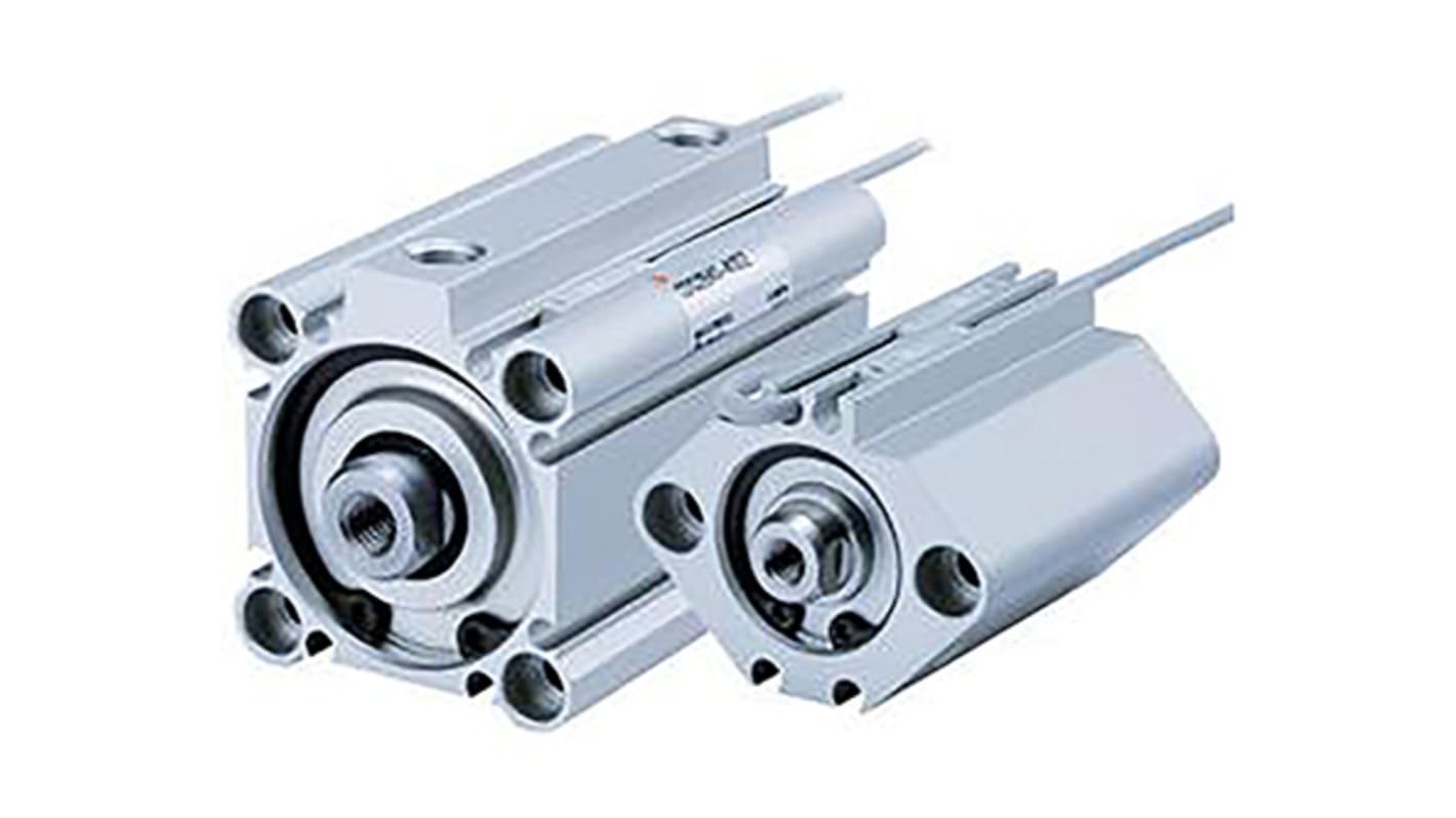 SMC CQ2 Pneumatik-Kompaktzylinder doppeltwirkend, Bohrung Ø 12mm / Hub 15mm, bis 1 MPa