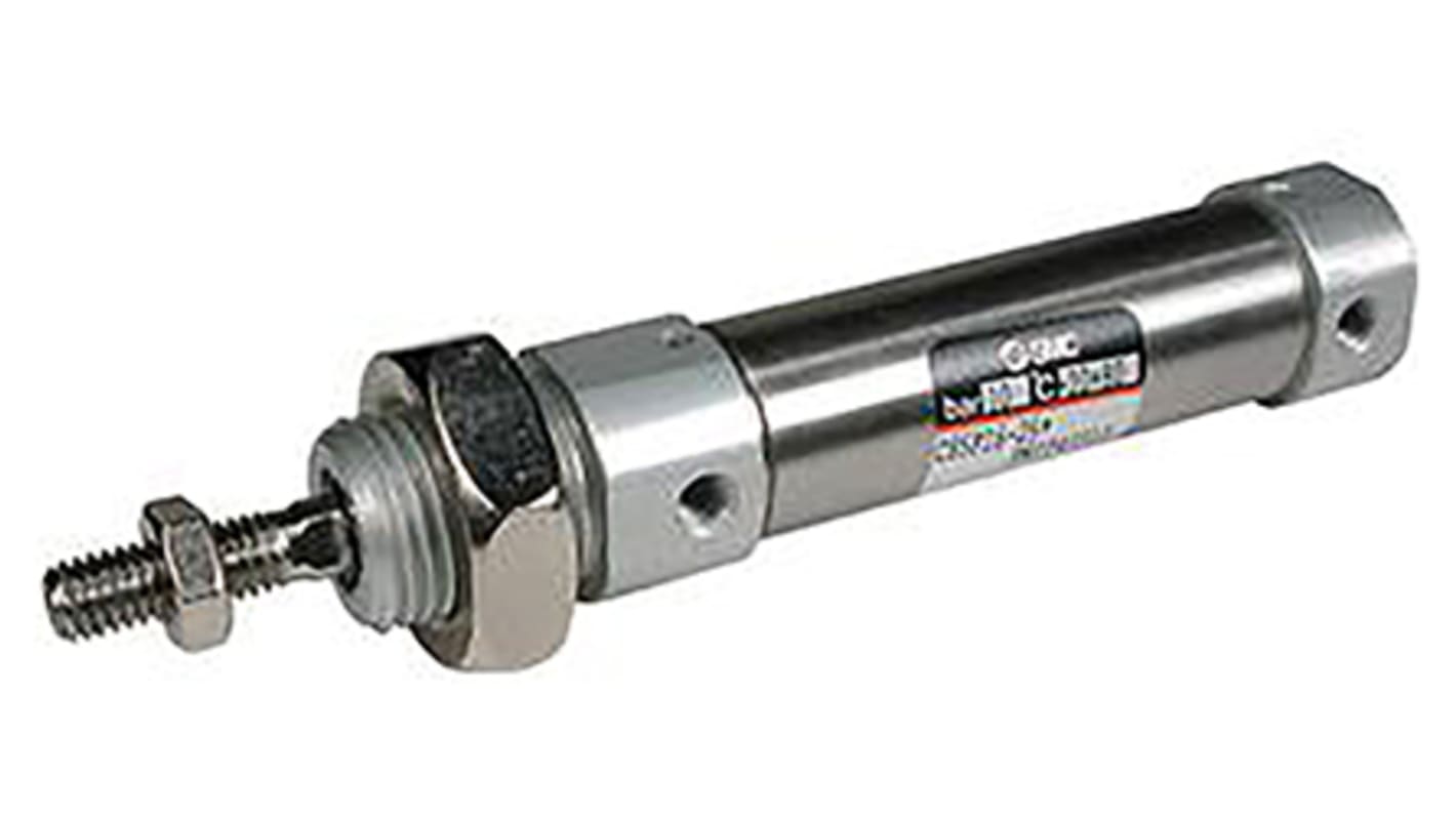 SMC C85 Pneumatikzylinder doppeltwirkend, Bohrung Ø 10mm / Hub 10mm, bis 1 MPa