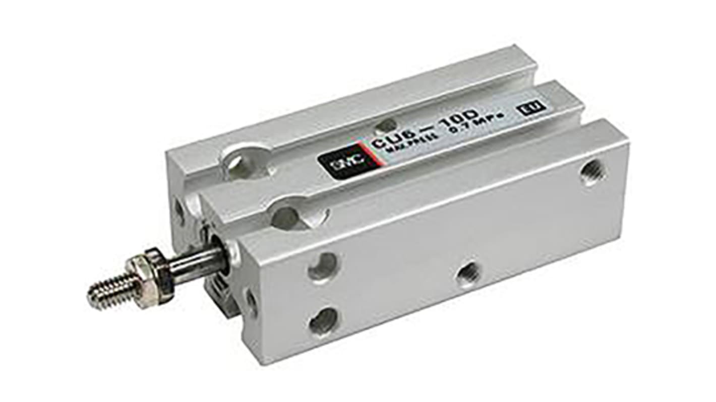 SMC Pneumatic Piston Rod Cylinder - 16mm Bore, 5mm Stroke, CU Series, Double Acting