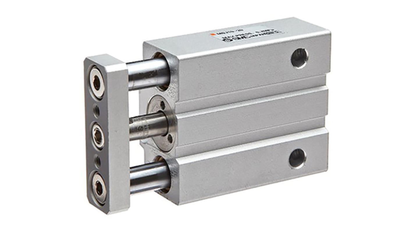 SMC MGJ, M3 x 0,5 Pneumatik-Führungszylinder doppeltwirkend, Bohrung Ø 10mm / Hub 20mm, bis 0,7 MPa