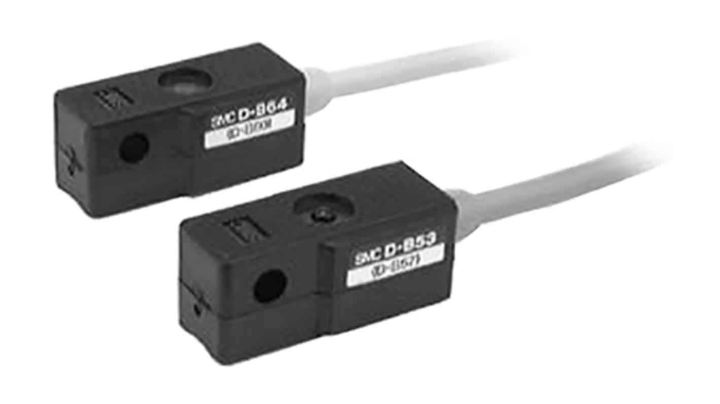 SMC Reed Switch Electric Actuator Switch, D-B Series, 100 V ac, 200 V ac, 24 V dc, with LED indicator