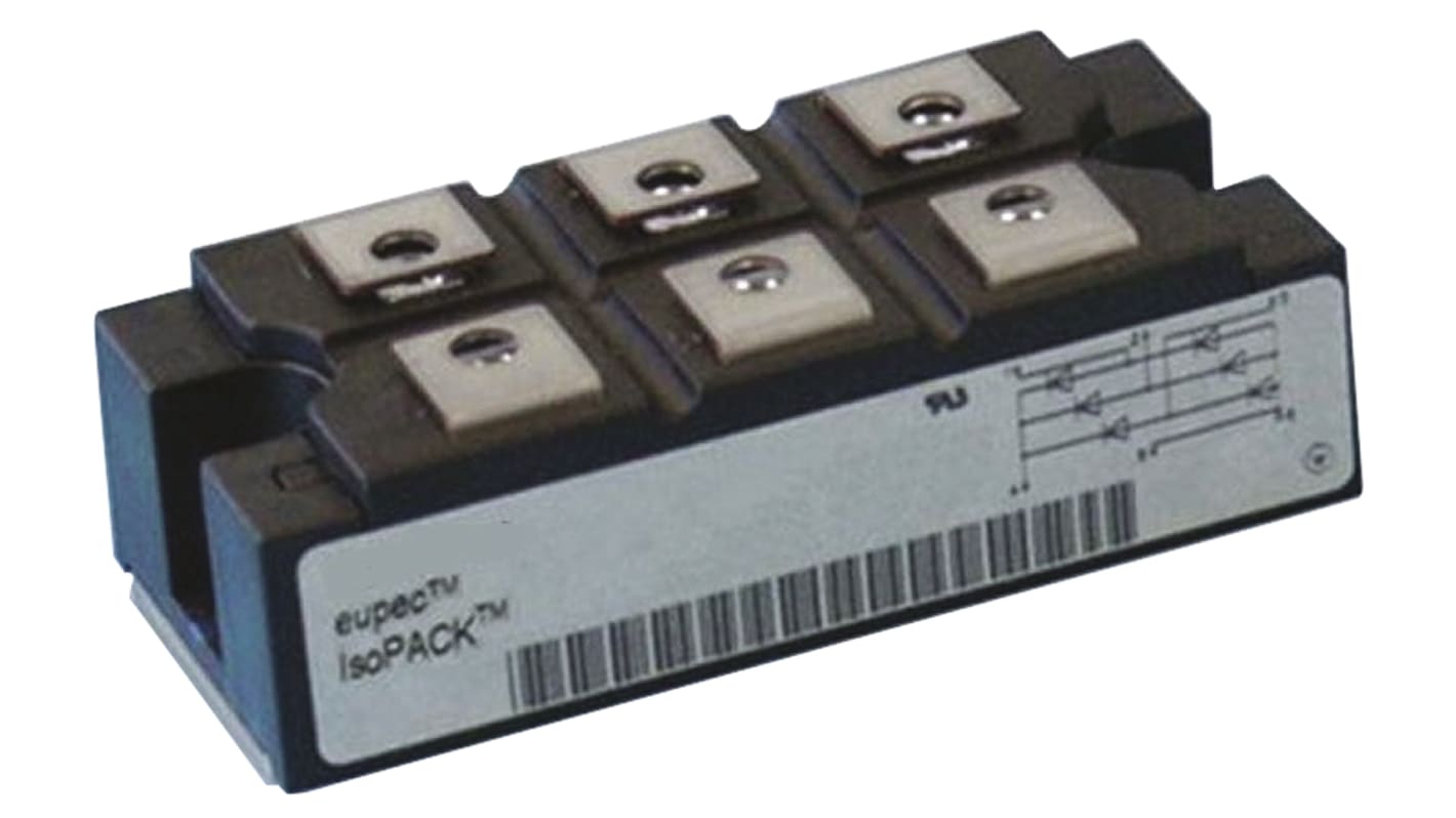 Infineon Trefaset Brokoblet ensrettermodul, 145A 1600V, 6 ben