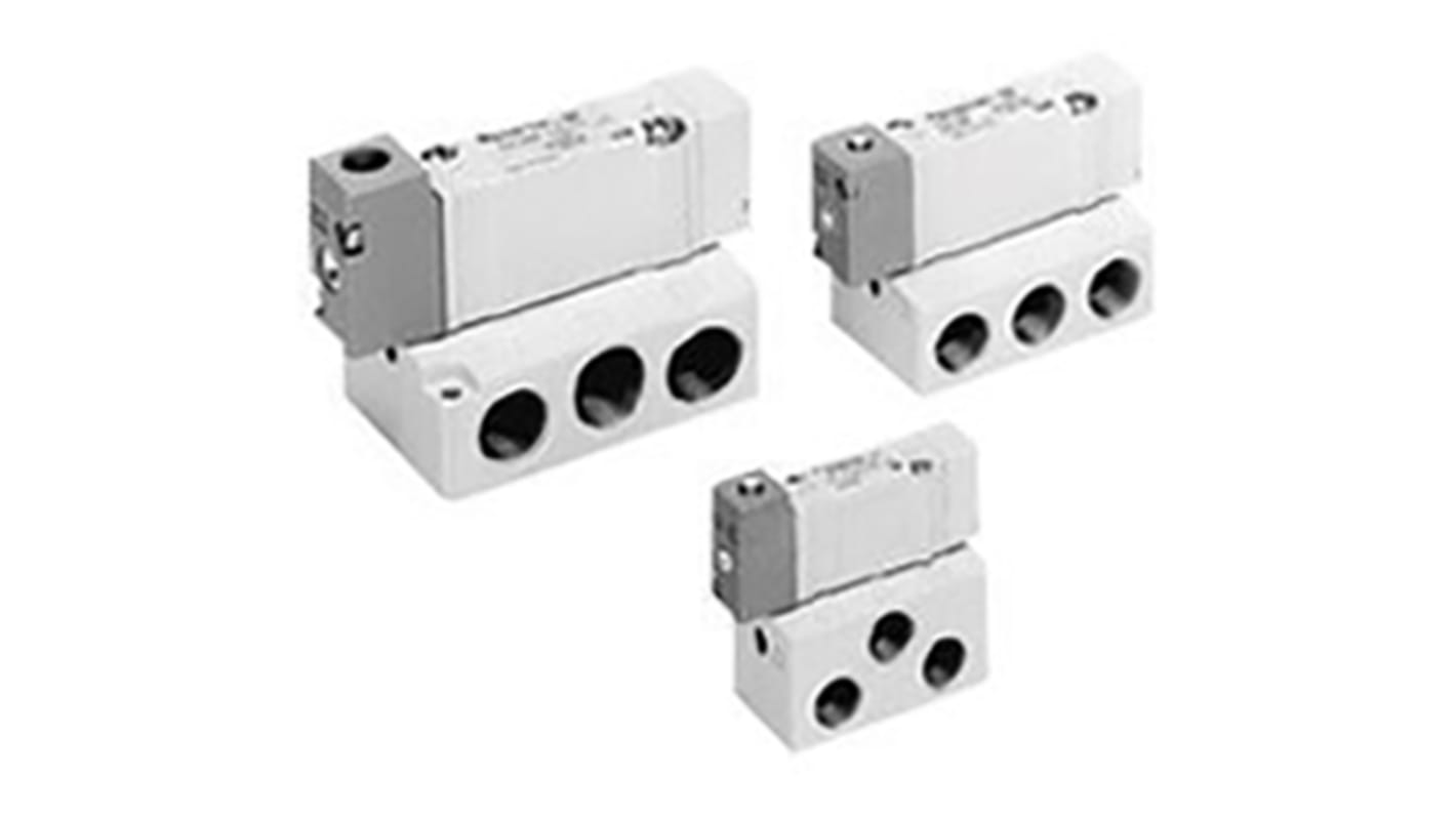 Elettrovalvole per pneumatica SMC, Metrico M5, funzione 5/3, azionamento Solenoide