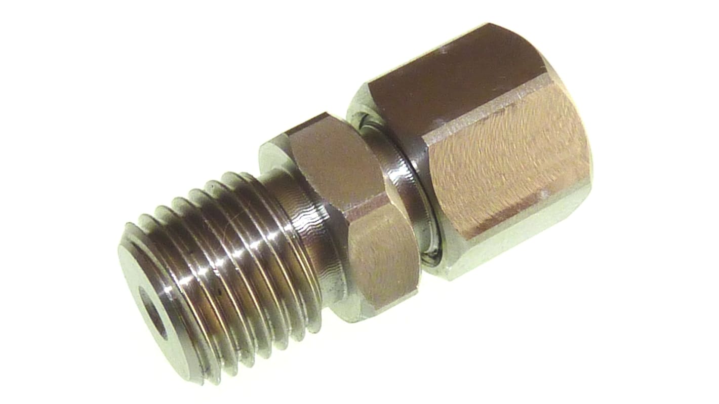 RS PRO, 1/2 BSP Compression Fitting for Use with Thermocouple or PRT Probe, 8mm Probe, RoHS Compliant Standard