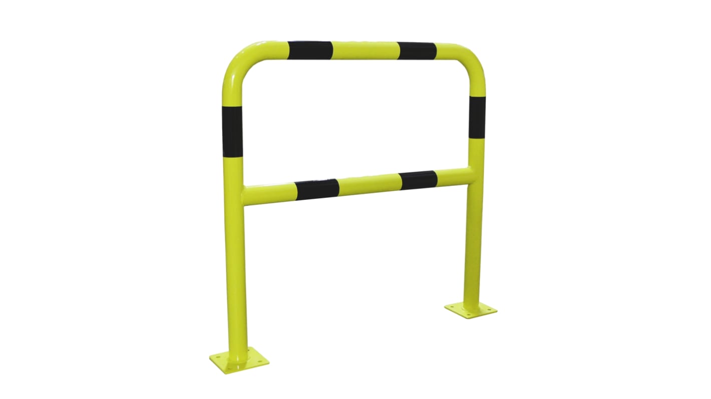 RS PRO Black & Yellow Steel Protection Barrier