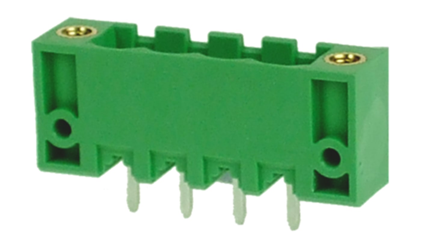 RS PRO 5.0mm Pitch 4 Way Pluggable Terminal Block, Header, Through Hole, Solder Termination