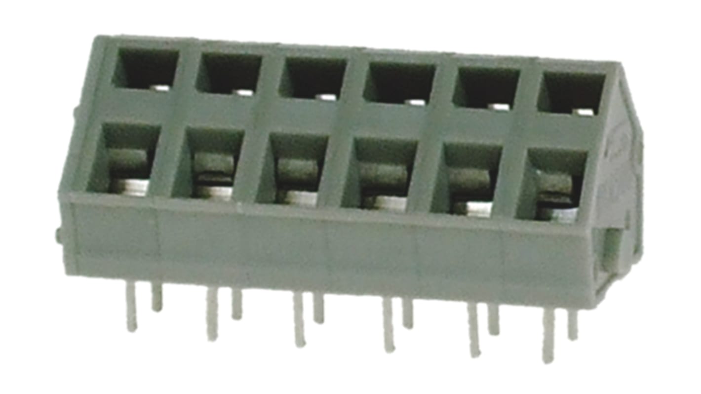 Morsettiera per circuito stampato RS PRO Femmina a 6 vie, 1 fila, passo 5mm, Montaggio su foro passante