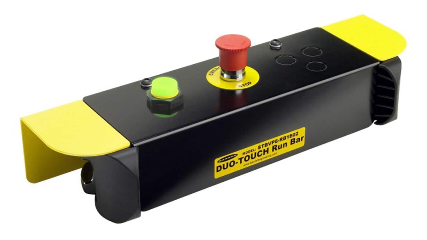 Banner 1 Przycisk Dwuręczny panel sterowniczy bezpieczeństwa, Czarny, żółty, STB Seria