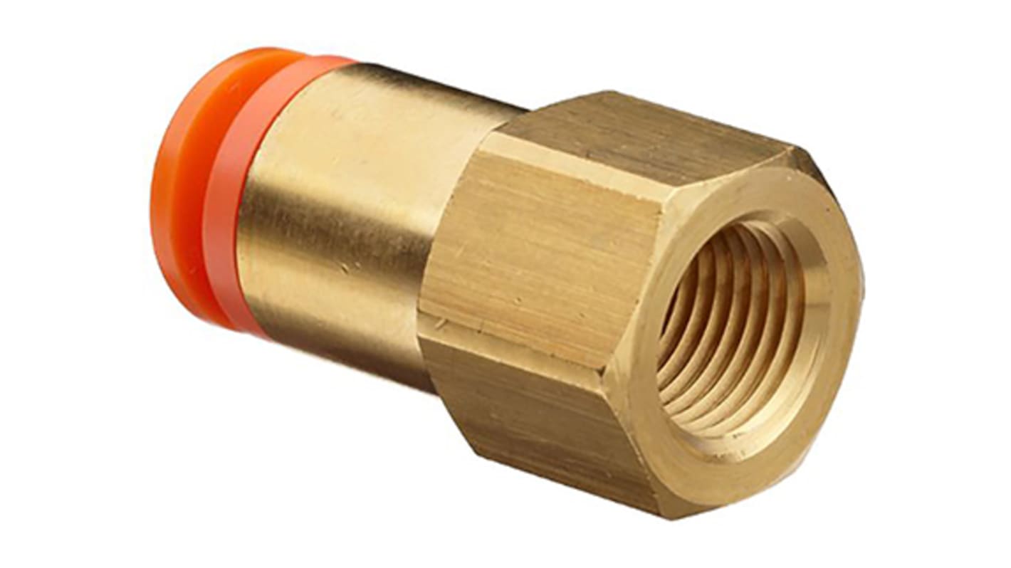 SMC KQ2 Series Straight Threaded Adaptor, M5 Female to Push In 4 mm, Threaded-to-Tube Connection Style