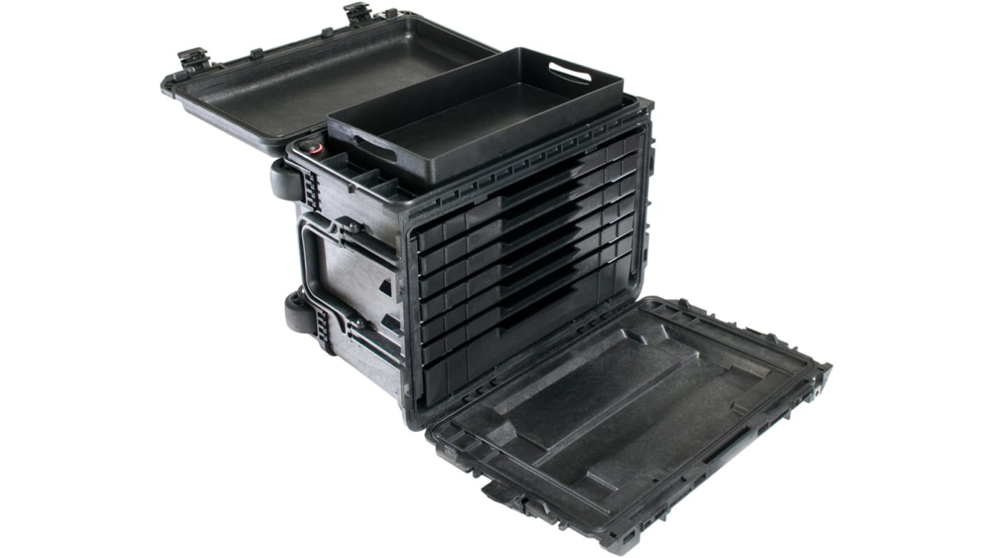 Peli ABS Werkzeugbox Schwarz, 15kg, 2 Räder