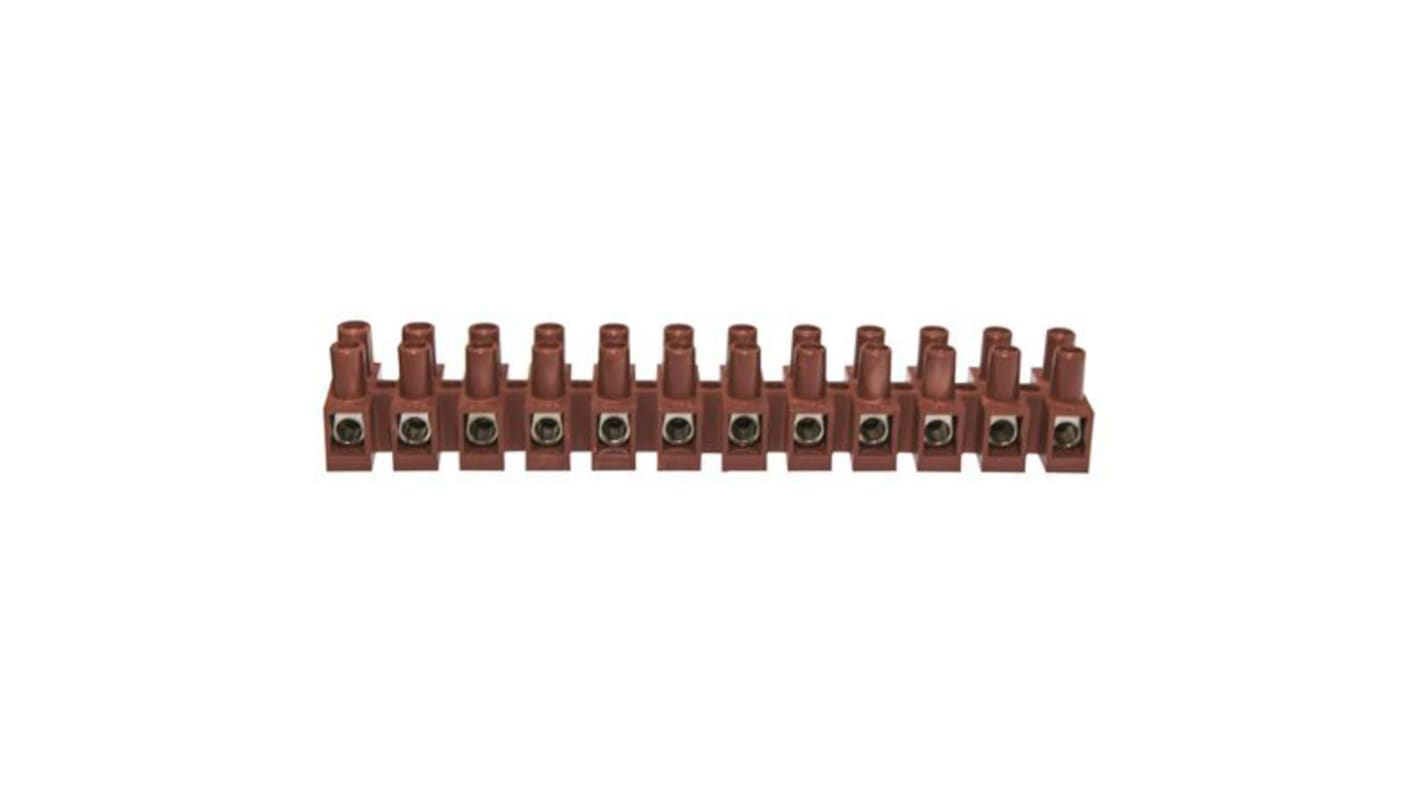 RS PRO Non-Fused Terminal Block, 12-Way, 32A, 12 AWG Wire, Screw Termination