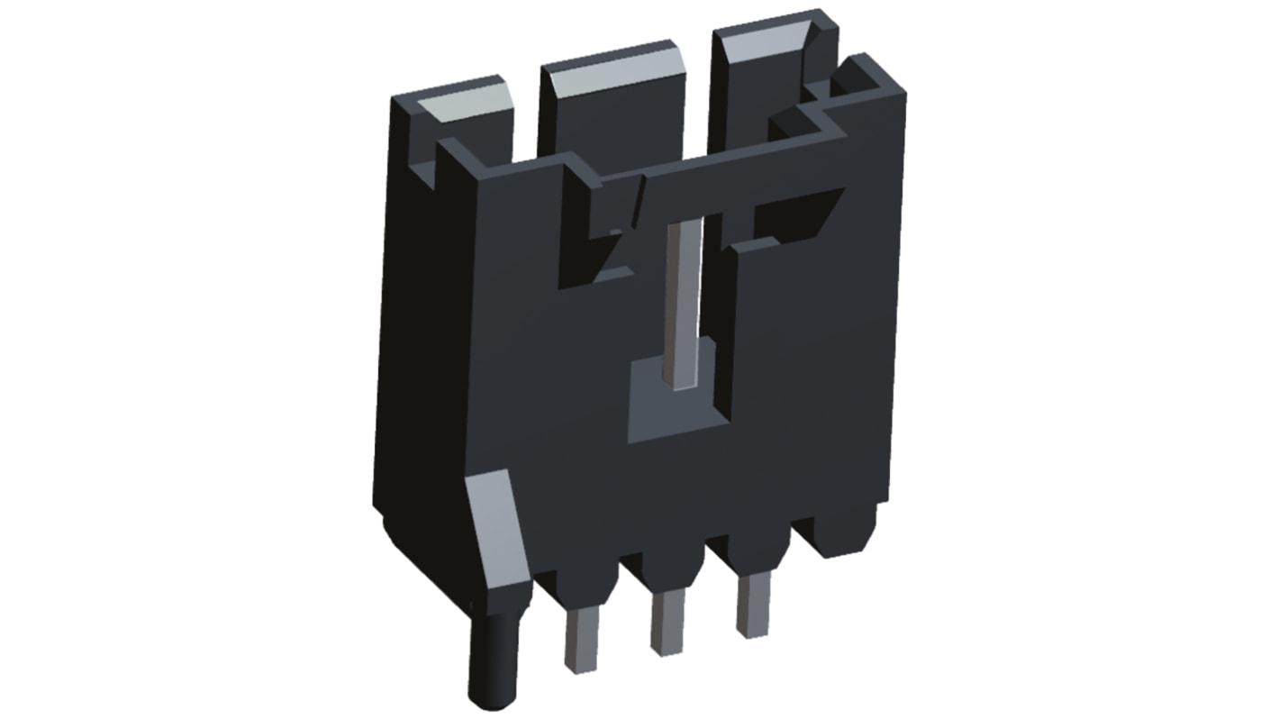 Conector macho para PCB TE Connectivity serie AMPMODU MTE de 4 vías, 1 fila, paso 2.54mm, para soldar, Montaje en