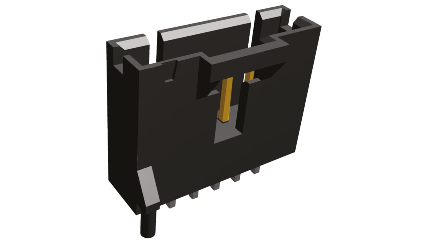 TE Connectivity AMPMODU MTE Series Straight Through Hole PCB Header, 6 Contact(s), 2.54mm Pitch, 1 Row(s), Shrouded