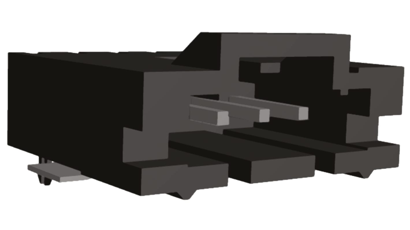 TE Connectivity AMPMODU MTE Series Right Angle Surface Mount PCB Header, 4 Contact(s), 2.54mm Pitch, 1 Row(s), Shrouded