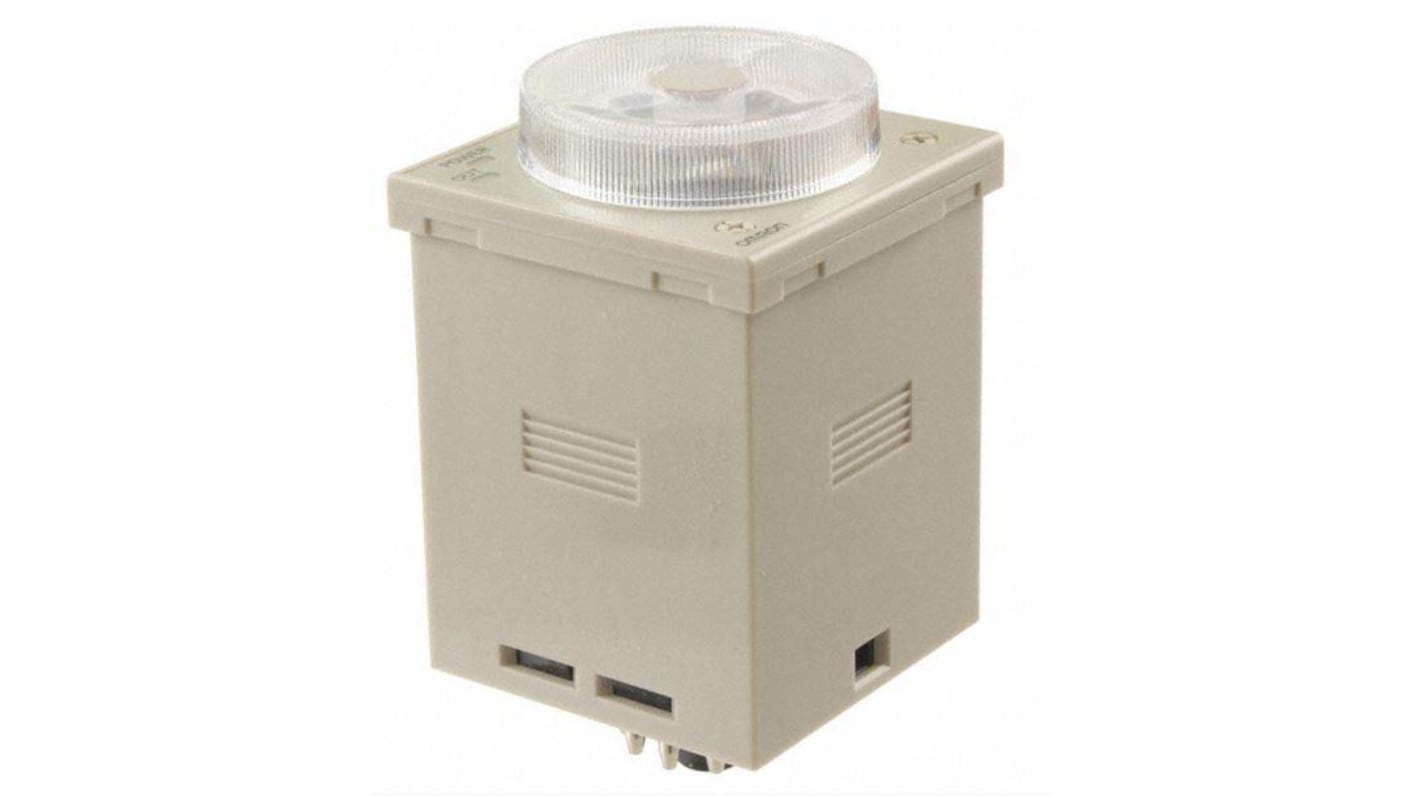 Omron H3CR Series Panel Mount Timer Relay, 100 → 240V, 0.1 → 2.4s, DPDT