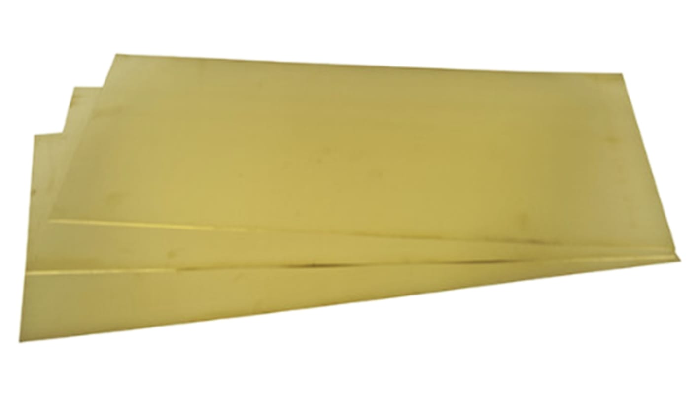 RS PRO Brass Metal Sheet 600mm x 300mm, 0.45mm Thick RS