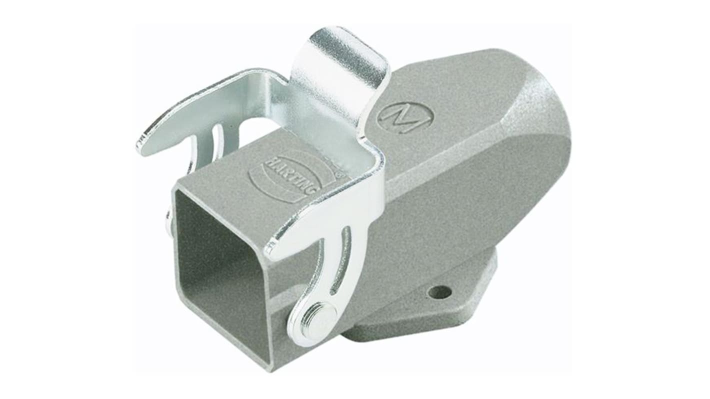 Base para conector industrial HARTING serie Han A tamaño 3A, con rosca M20, 2 palancas