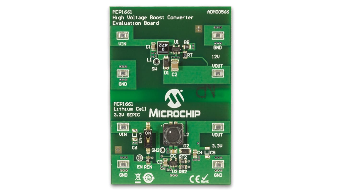 Microchip MCP1661 Evaluierungsplatine, Evaluation Board DC/DC-Konverter