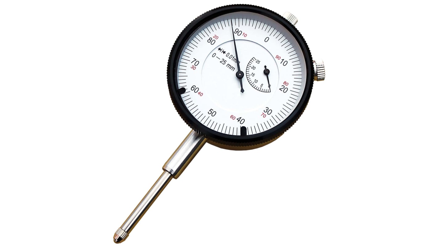 RS PROImperial Dial Indicator, Maximum of 1 in Measurement Range, 0.001 in Resolution , ±0.008 mm Accuracy