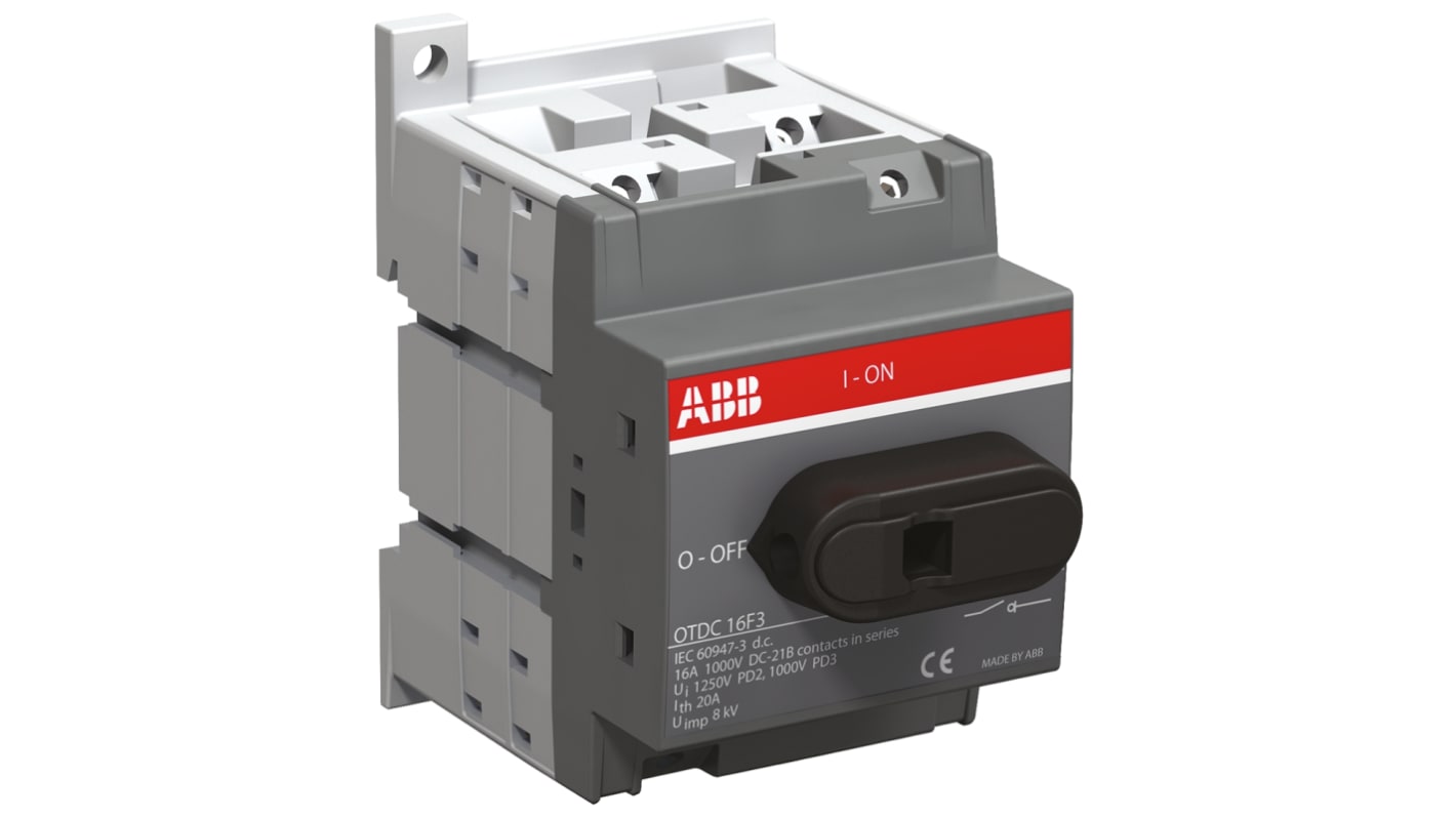 Interruttore di isolamento ABB OTDC16F3 1SCA121457R1001, 3P, 3 NA + 3 NA, 16A, IP20