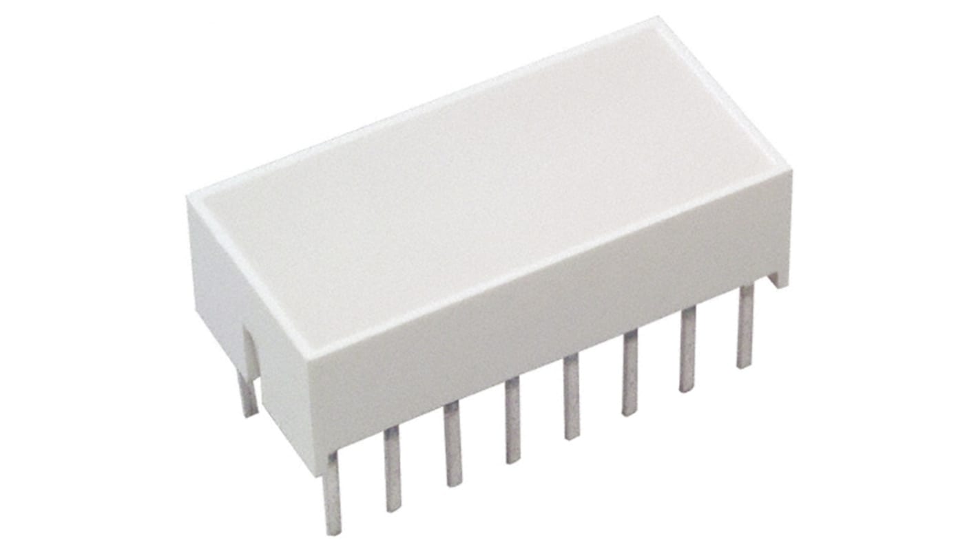 Broadcom LED-es kijelző, Fénysáv, Vörös, 80 mcd 626 nm