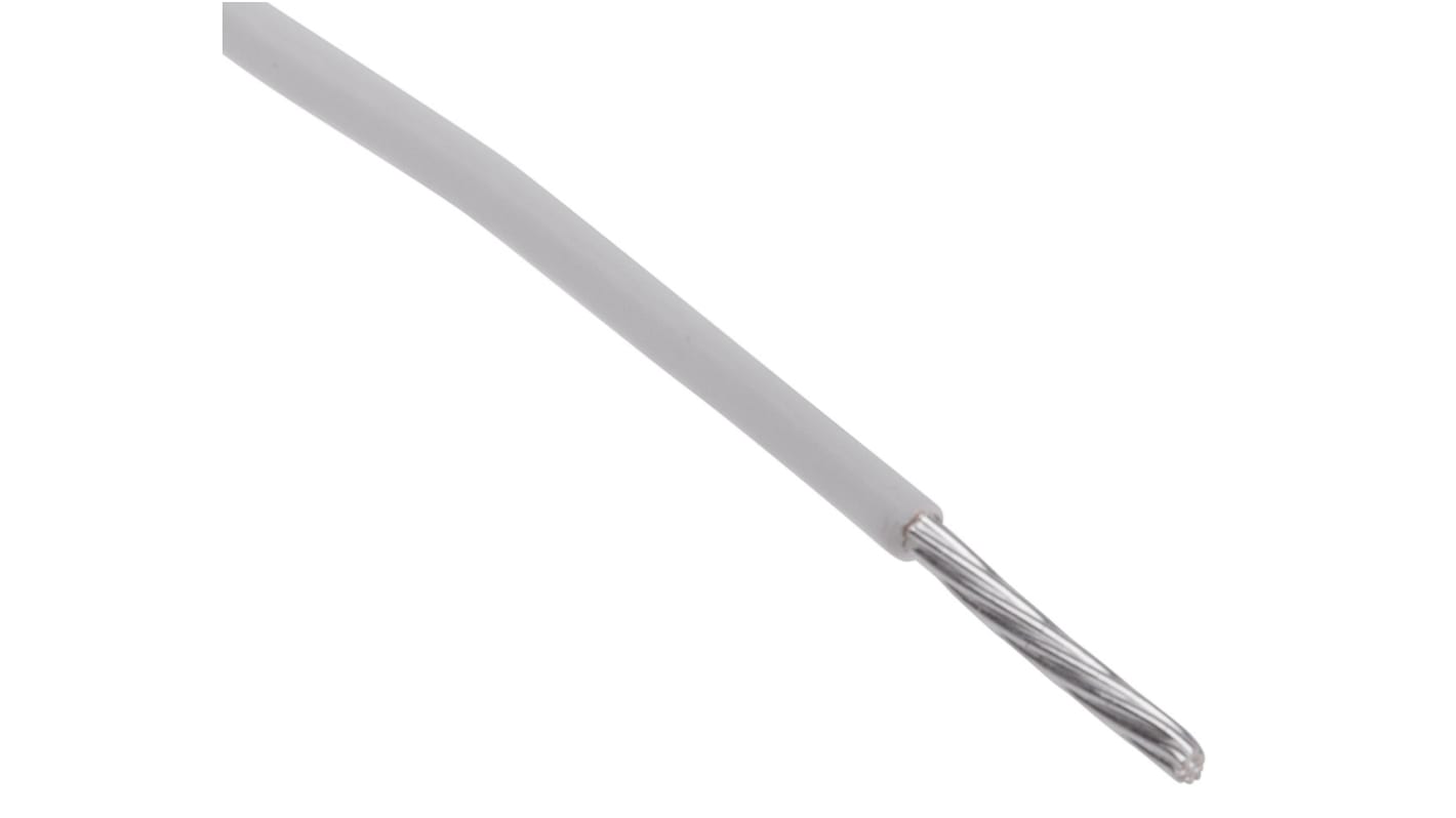 Fils de câblage RS PRO BS3G210, 0,34 mm², Blanc, 22 AWG, 100m, 300 V