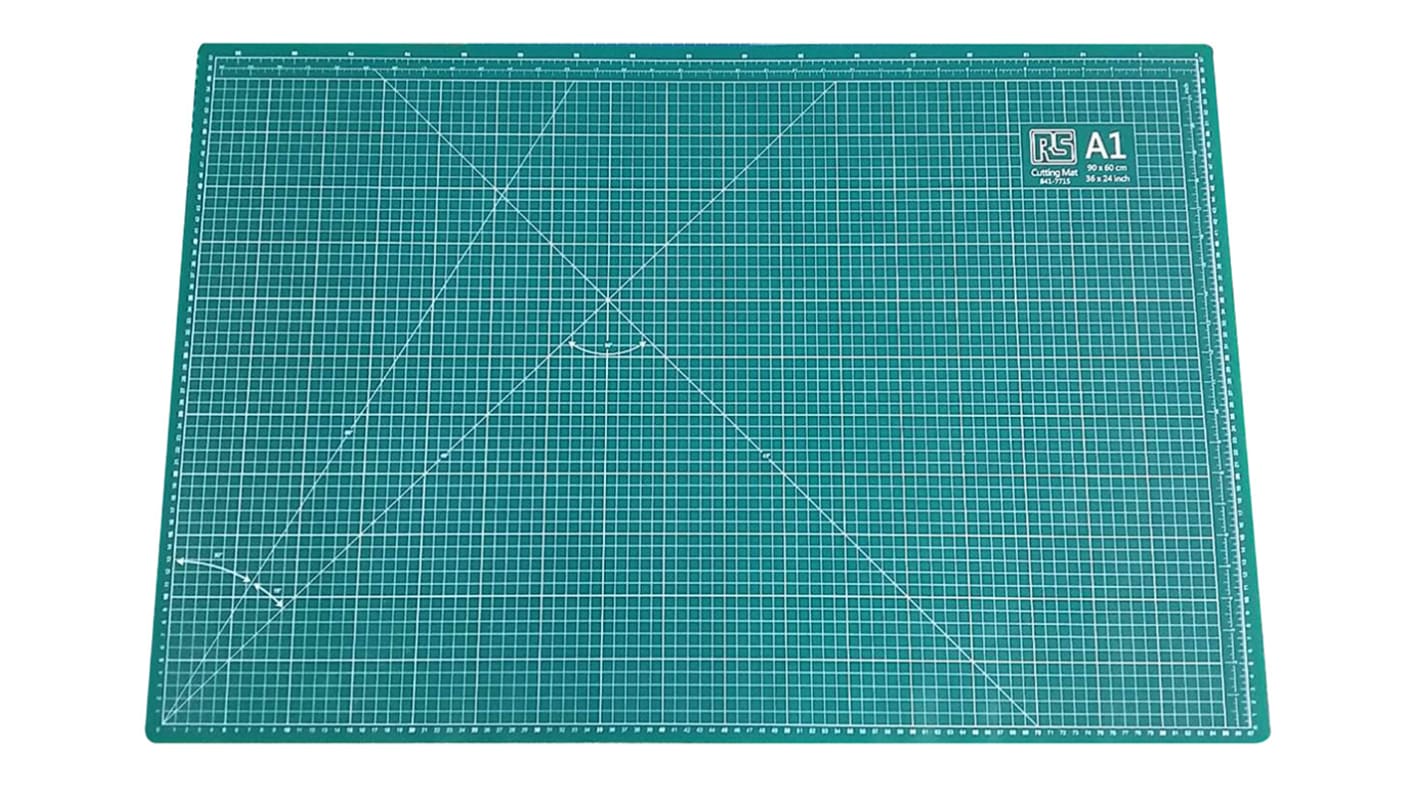 Tapis de découpe RS PRO Vert, 900mm x 600mm 10mm