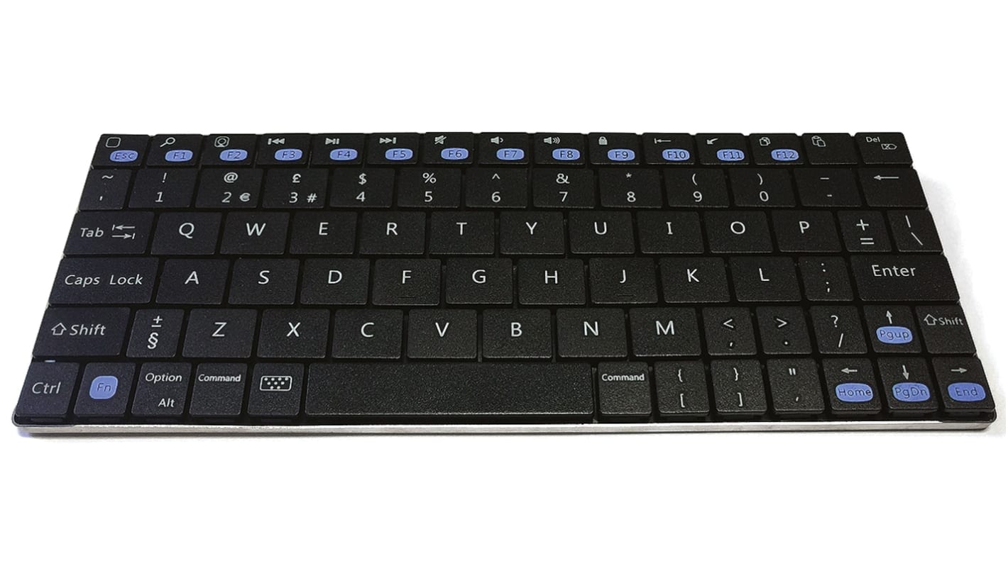 Ceratech Tastatur QWERTY (GB) Wireless Schwarz Bluetooth Mac, 205 x 82 x 5.8mm