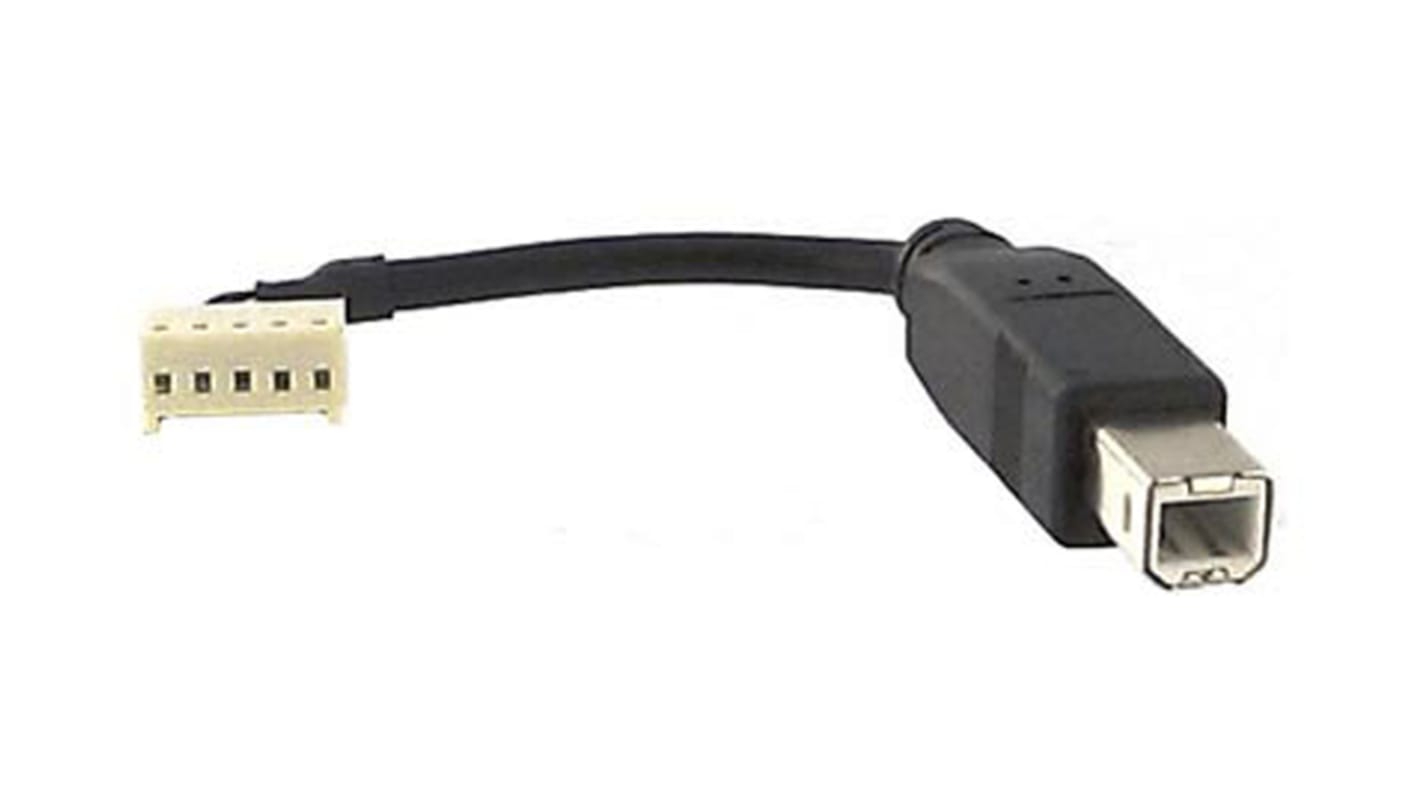 Cable USB 2.0 Bulgin, long. 100mm, color Negro