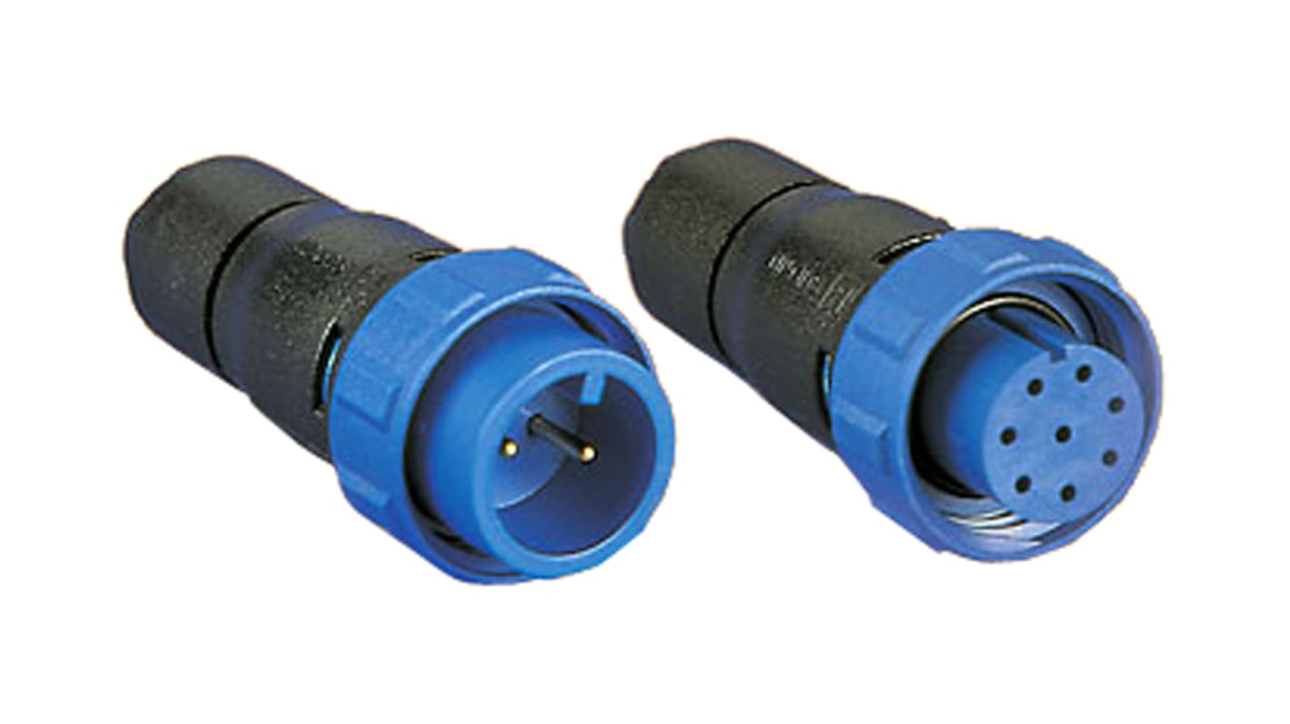 Bulgin Circular Connector, 12 Contacts, In-line, Plug, Female, IP68, Buccaneer 400 Series