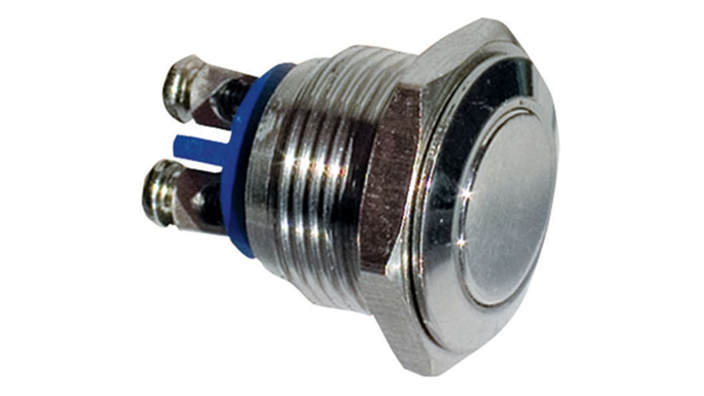 Bulgin Push Button Switch, Momentary, 16mm Cutout, SPDT