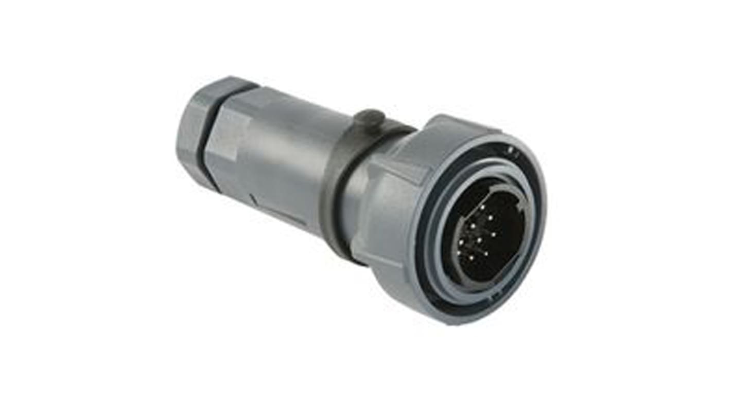 Bulgin Connector, 10 Contacts, Cable Mount, Socket, Male, IP66, IP68, IP69K, Buccaneer 7000 Series