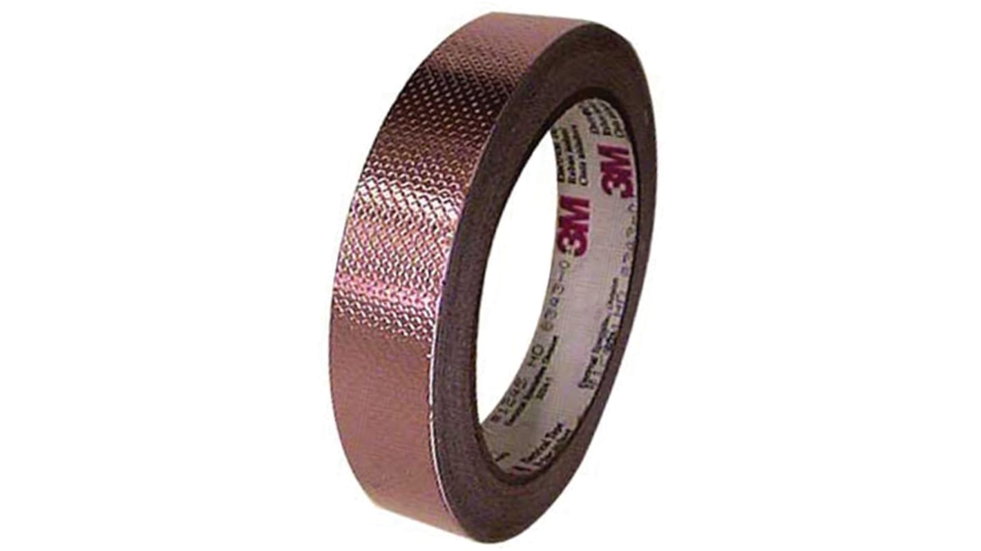 3M 1245 Ledende Tinbelagt Kobbertape, 16m, Bredde: 19.1mm, Tykkelse: 0.04mm