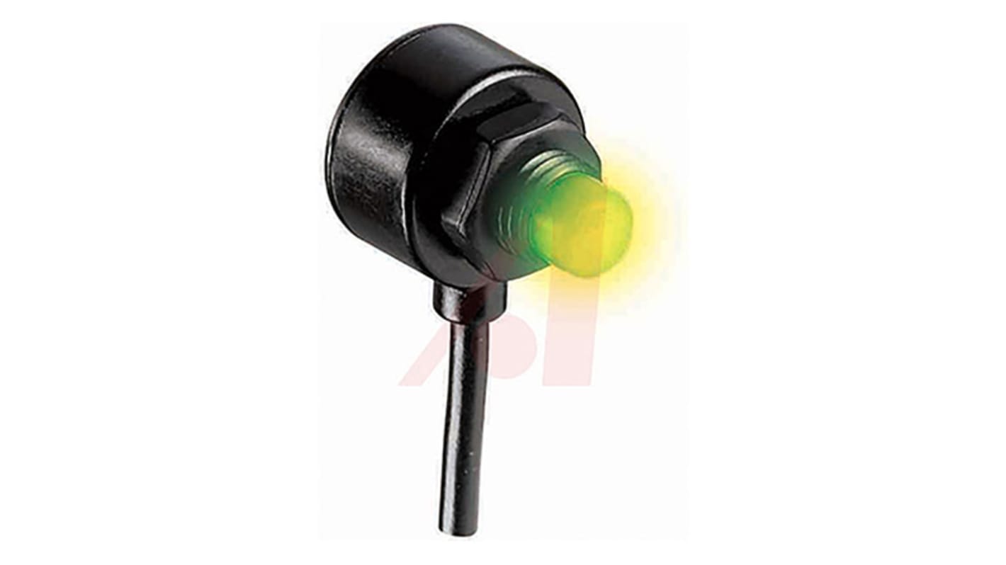 Indicador LED Banner, Verde, rojo, lente prominente, marco Negro, Ø montaje 8mm, 10 → 30V dc, 20mA