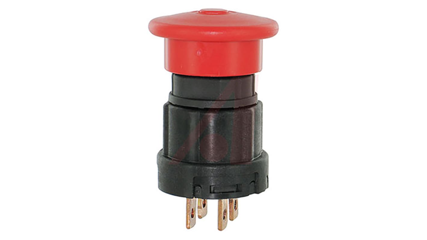 Honeywell 87940 Series Pull Release Emergency Stop Push Button, Panel Mount, 22mm Cutout, 2NO, IP67