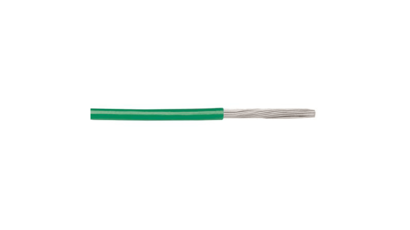 Cable de conexión Alpha Wire 1550 GR005, área transversal 0,2 mm² Filamentos del Núcleo 7/0,20 mm Verde, 1 kV, long.