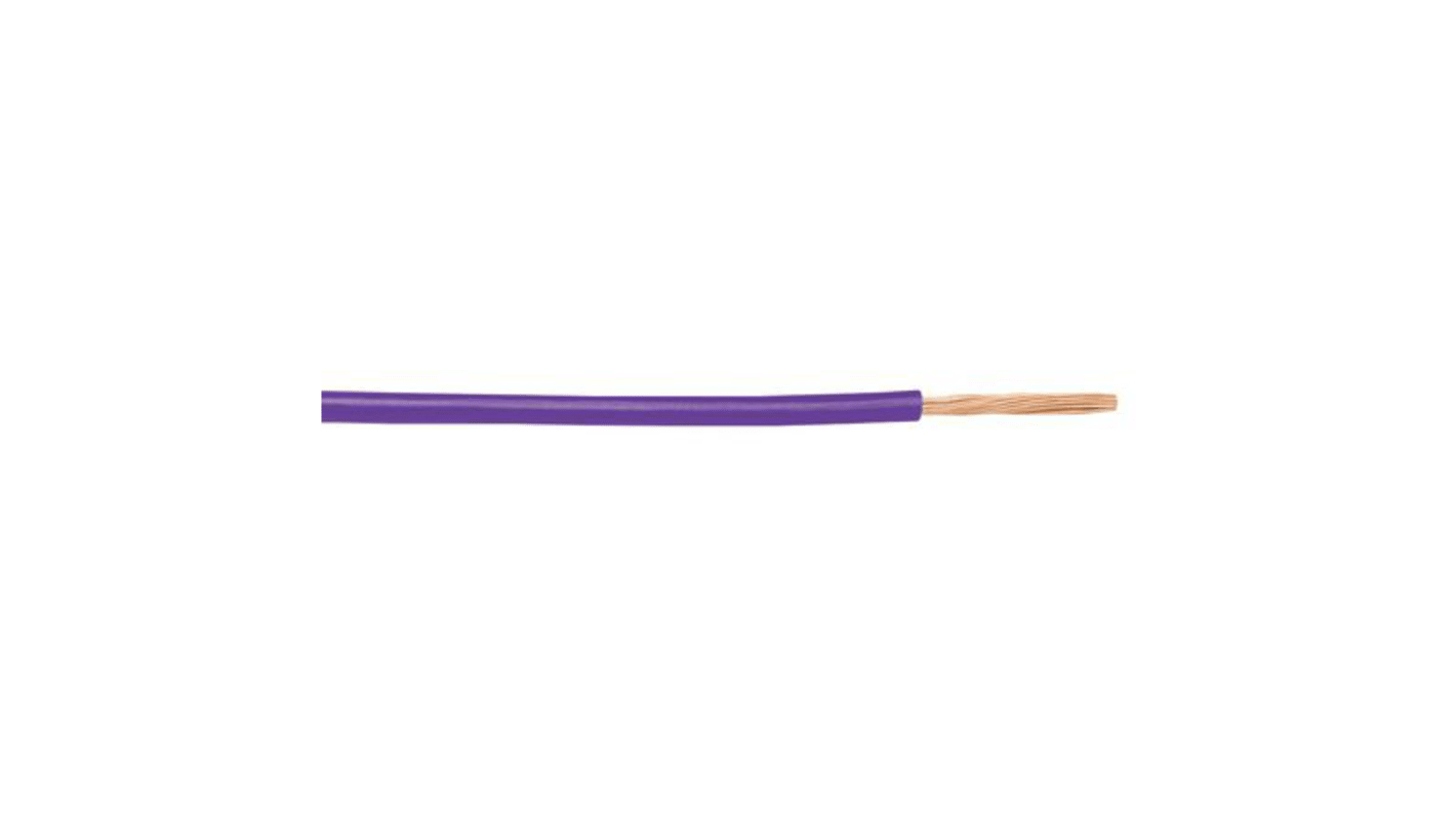 Alpha Wire Hook-up Wire PVC Series Purple 0.2 mm² Hook Up Wire, 24 AWG, 7/0.20 mm, 30m, PVC Insulation