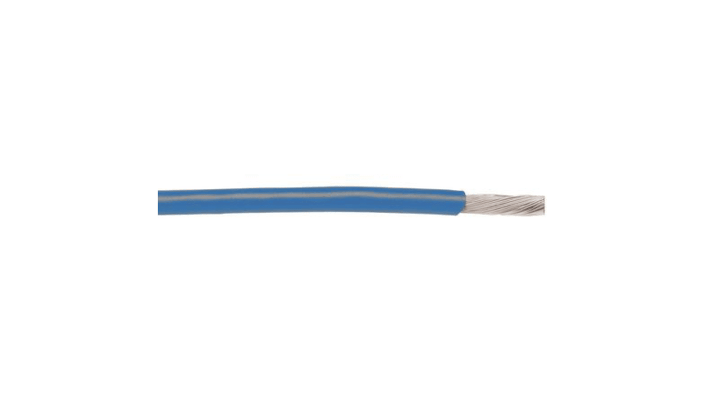 Alpha Wire Einzeladerleitung 2,1 mm², 14 AWG 30m Blau PVC isoliert Ø 2.34mm MIL-W-76