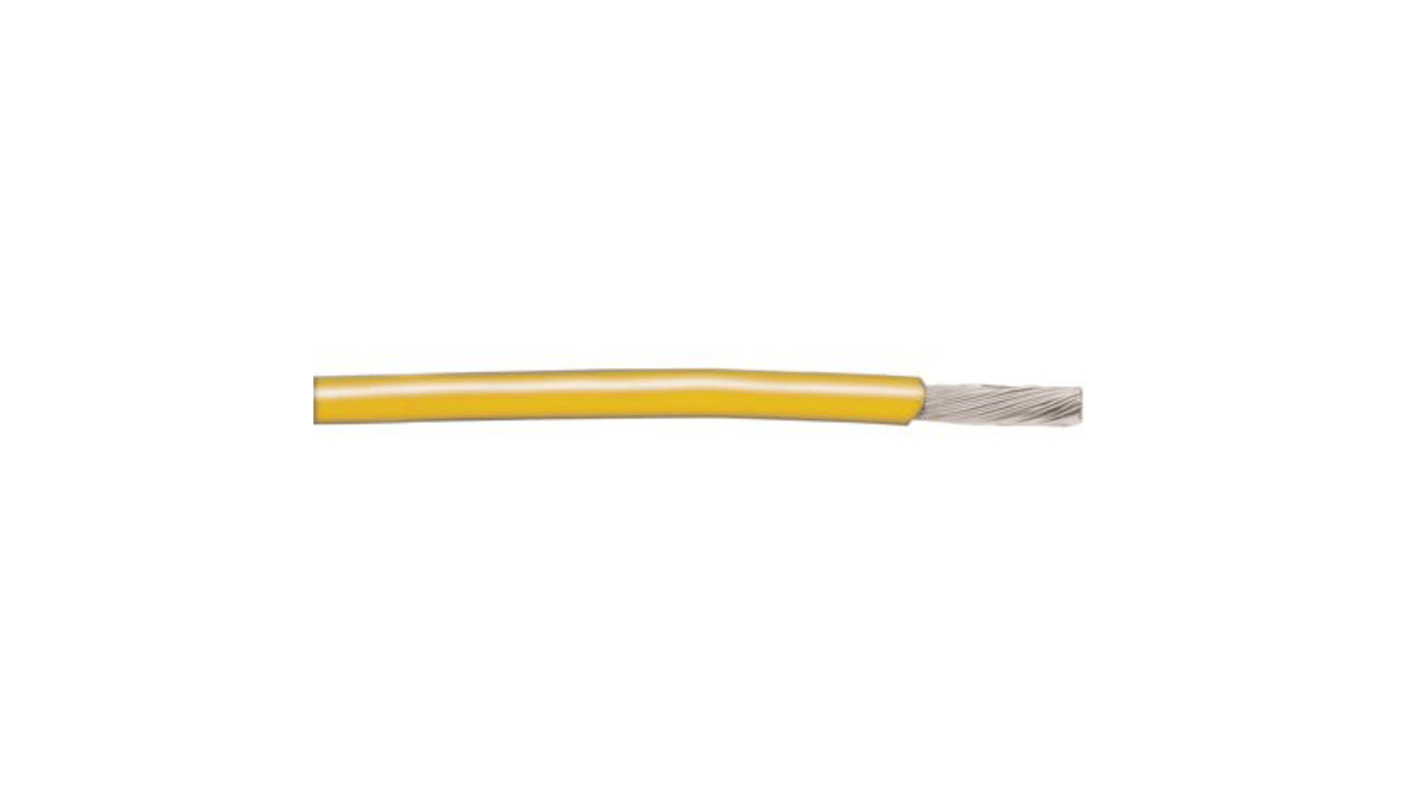 Alpha Wire 1559 Series Yellow 2.1 mm² Hook Up Wire, 14 AWG, 41/0.25 mm, 30m, PVC Insulation