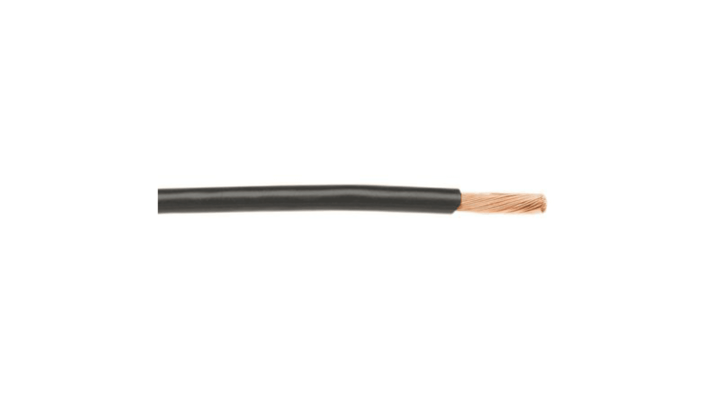 Alpha Wire 7054 Series Black 0.33 mm² Hook Up Wire, 22 AWG, 19/0.13 mm, 30m, PVC Insulation