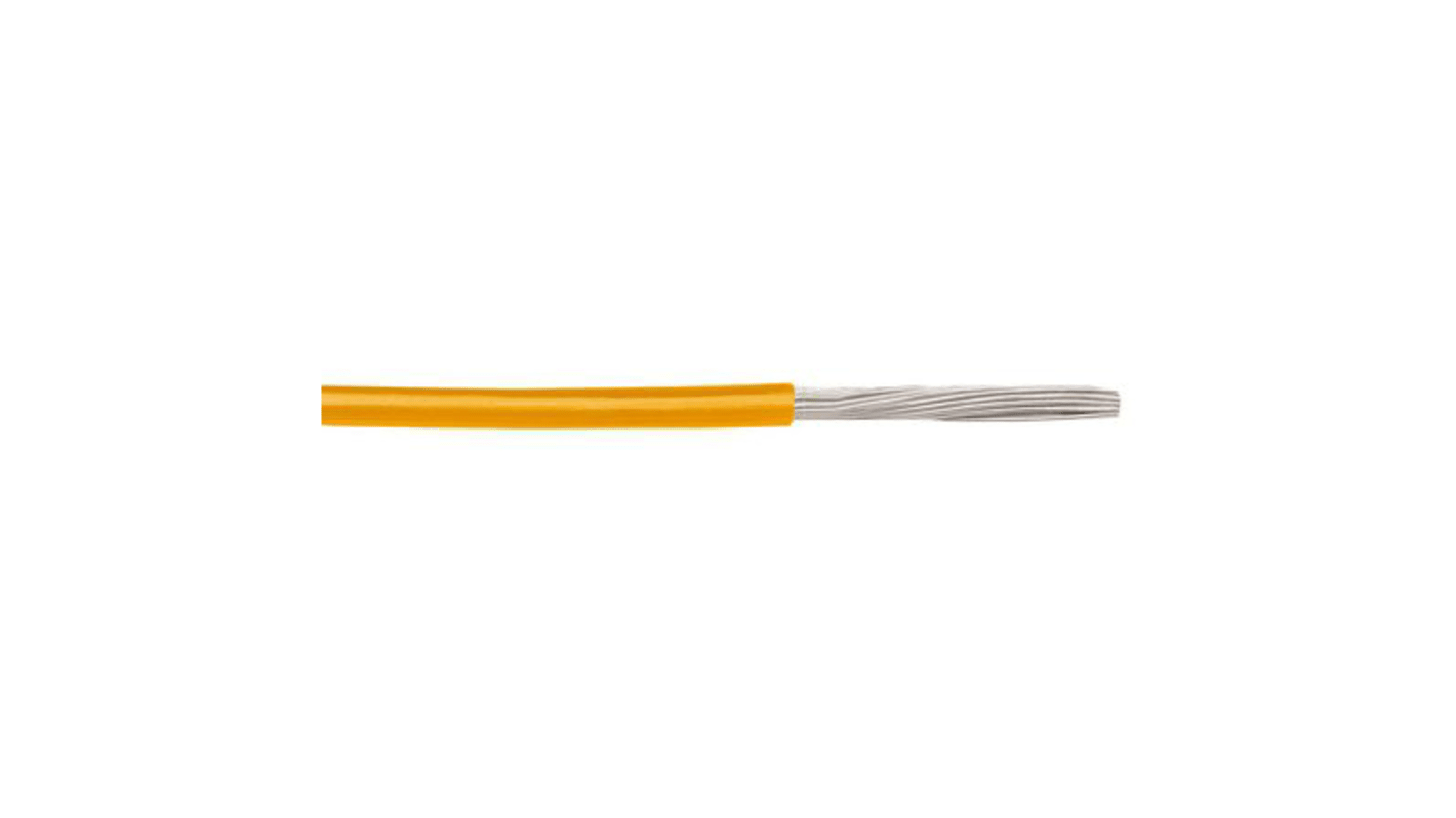 Alpha Wire 3051 Series Orange 0.33 mm² Hook Up Wire, 22 AWG, 1/0.64 mm, 30m, PVC Insulation