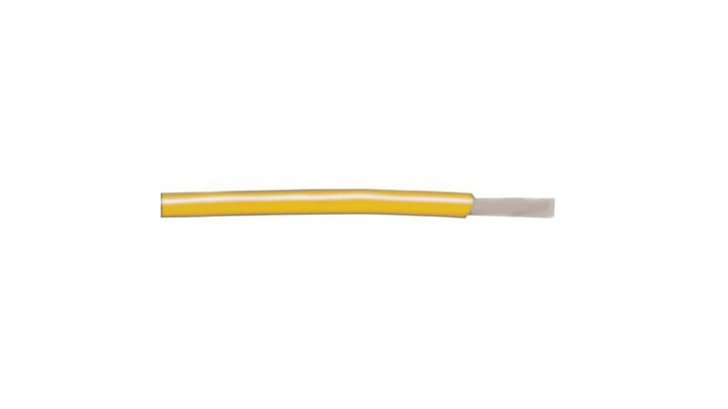 Cable de conexión Alpha Wire 3057/1 YL005, área transversal 1,3 mm² Filamentos del Núcleo 1/1,29 mm Amarillo, 300 V,