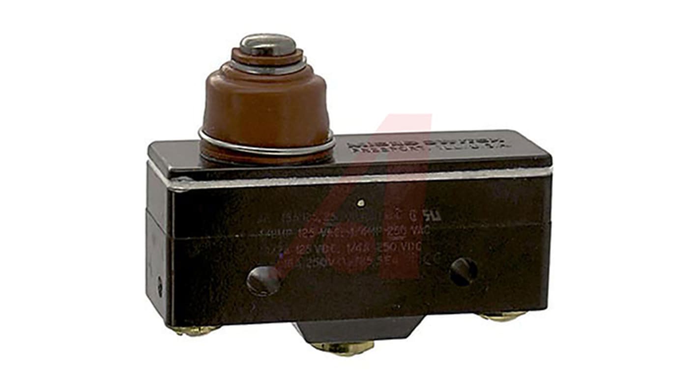 Microrupteur à bouton poussoir Honeywell, Vis, 1 RT, 15 A