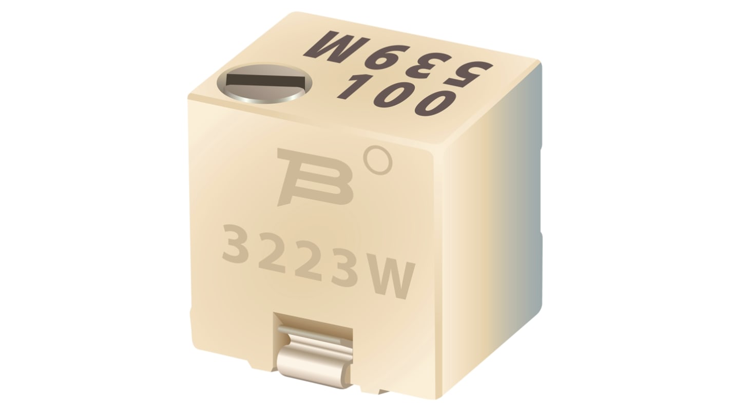 Potenciómetro para PCB Bourns serie 3223, 50kΩ máximo, ±20%, ±100ppm/°C, 0.125W, vueltas: 11, , SMD