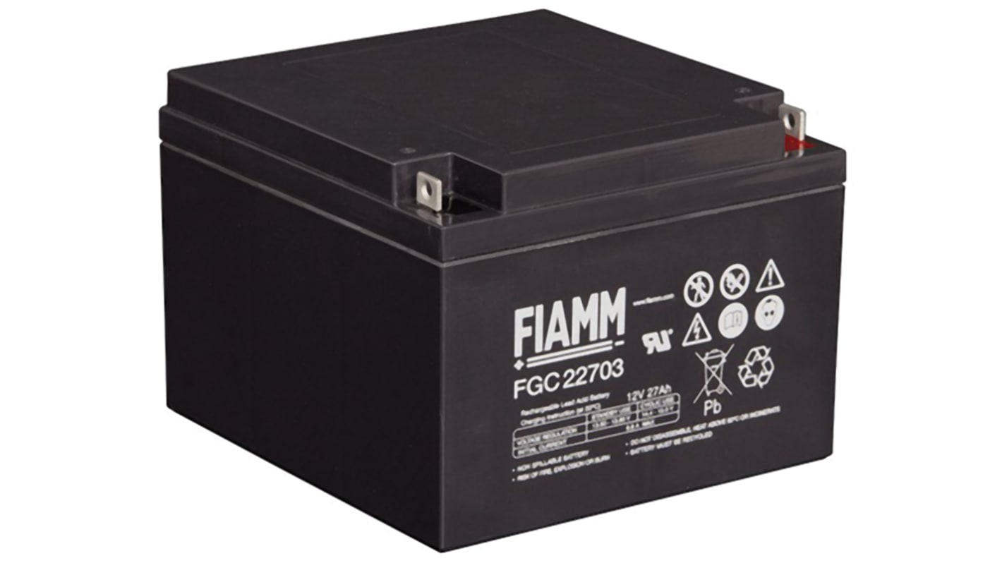 Fiamm 12V M5 Sealed Lead Acid Battery, 27Ah